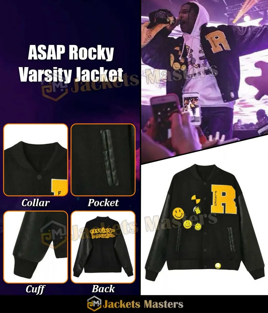 ASAP Rocky Flacko Testing in Progress Varsity Jacket