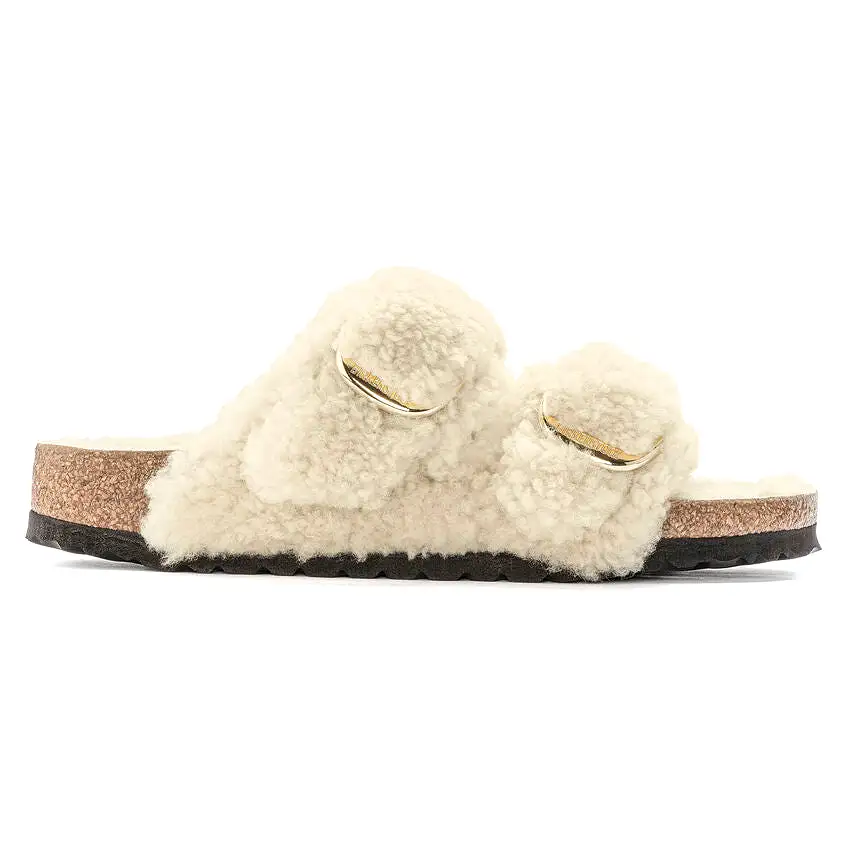 Birkenstock Arizona Big Buckle Teddy Eggshell   