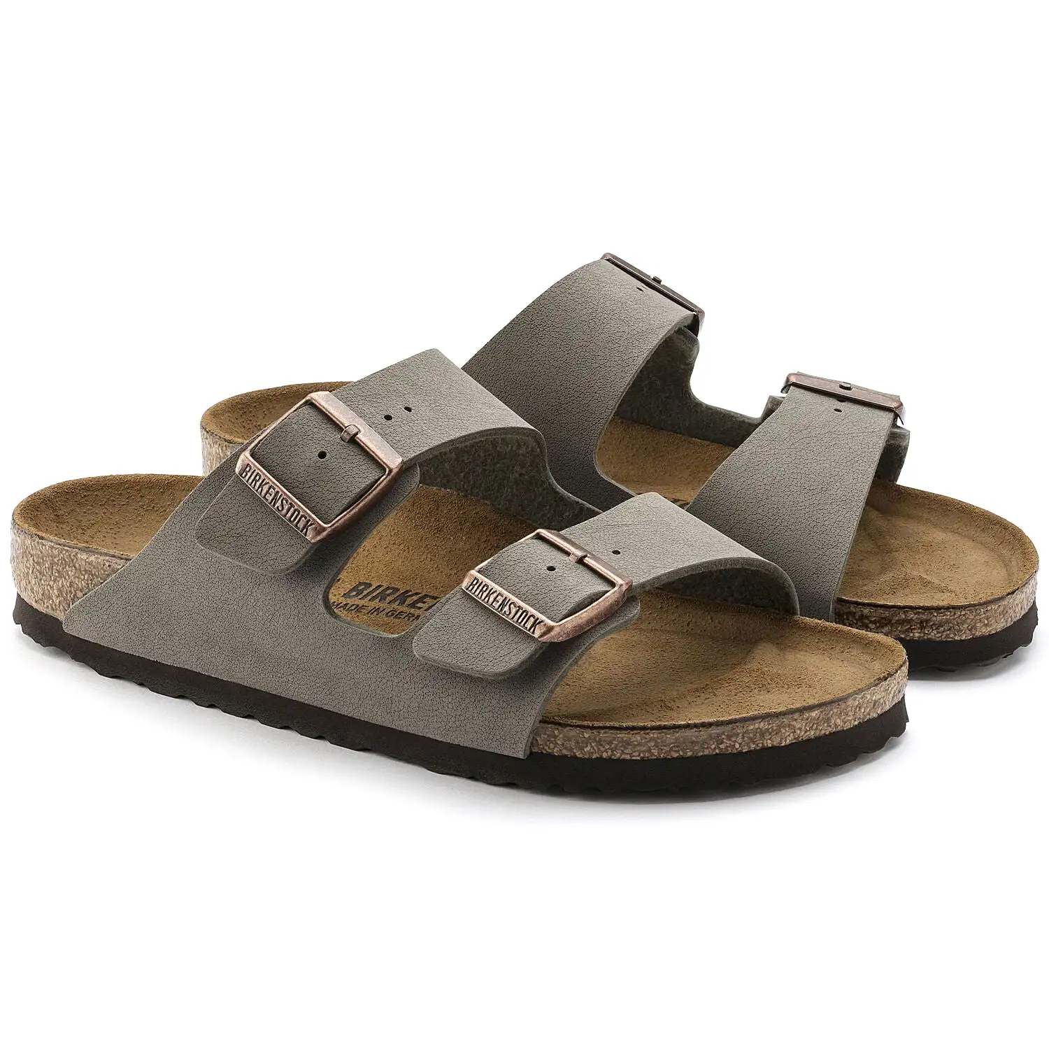       Birkenstock Arizona Birko Flor Nubuck Stone