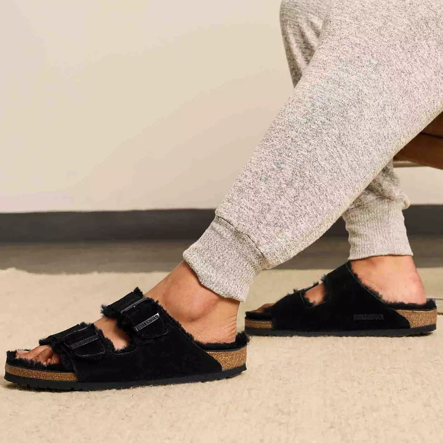 Birkenstock Arizona Fur Black    