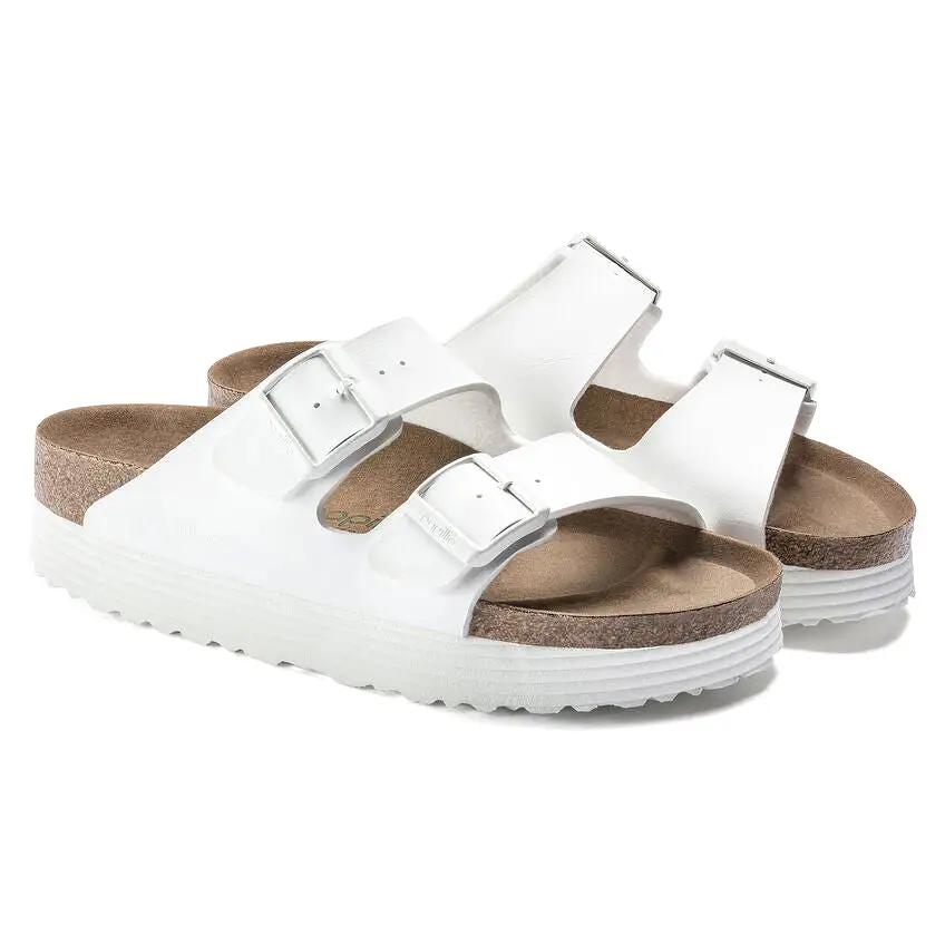 Birkenstock Arizona Grooved White VEG    