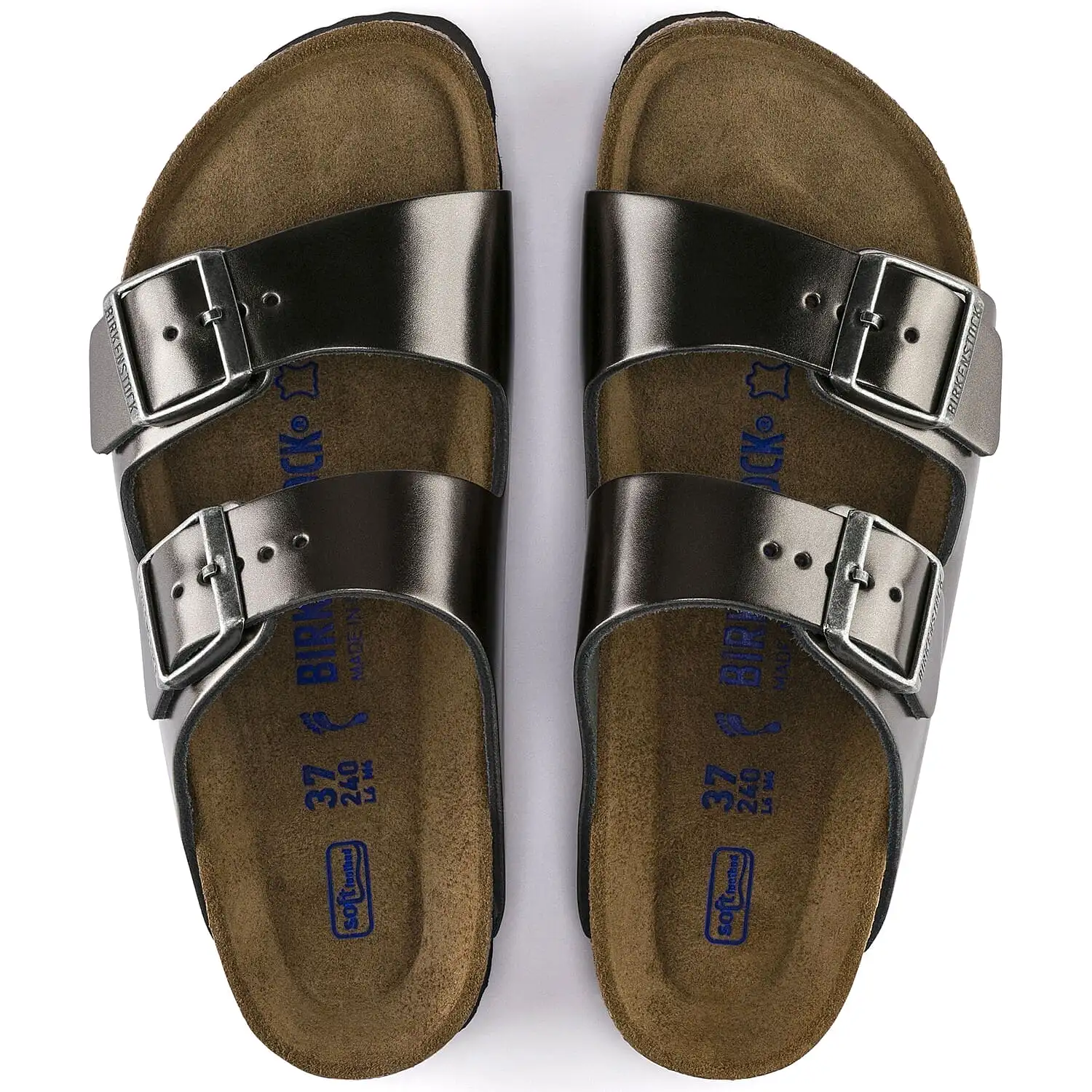      Birkenstock Arizona Metallic Anthracite