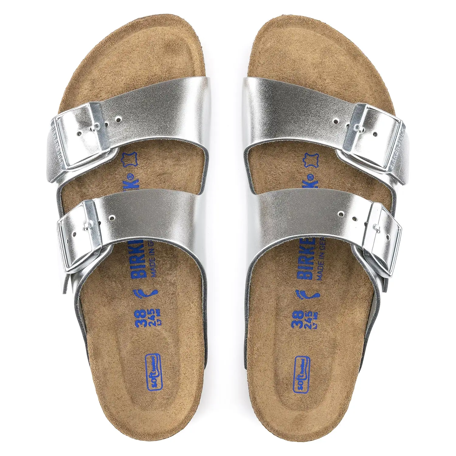        Birkenstock Arizona Metallic Silver