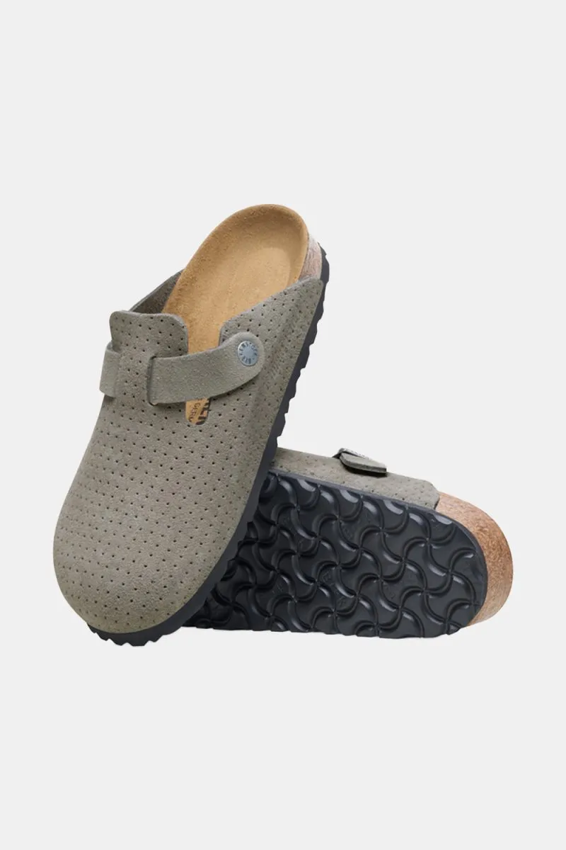 Birkenstock Boston BS Suede Embossed (Emboss Dots Stone Coin)