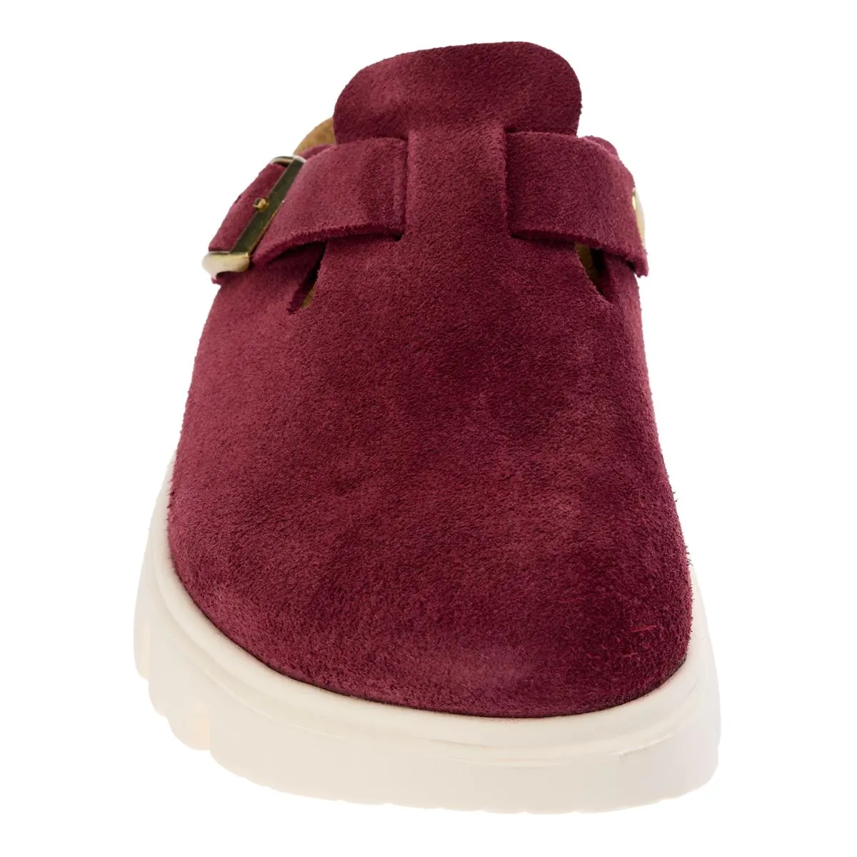      Birkenstock Boston Chunky Suede Clog - Berry Crush     