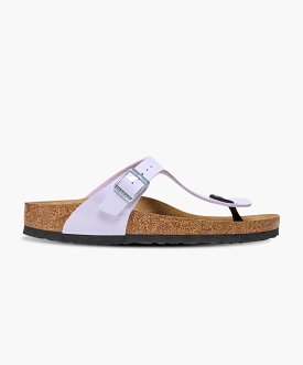 Birkenstock Gizeh Birko-Flor Purple Fog Patent Sandals