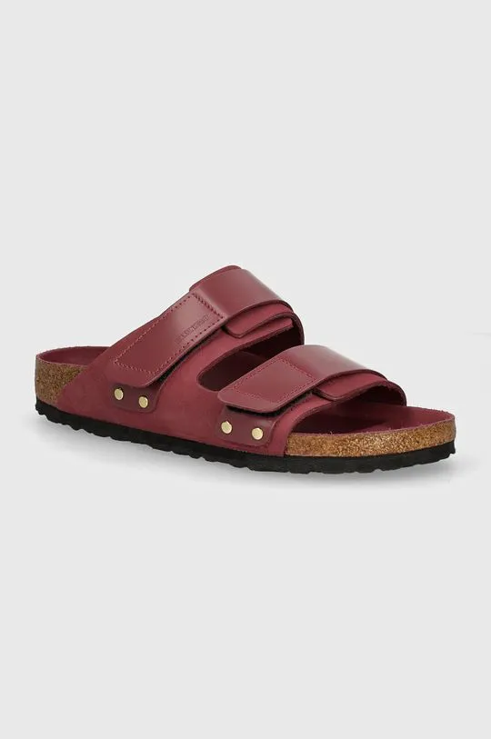 Birkenstock leather sliders Uji women's pink color 1028554