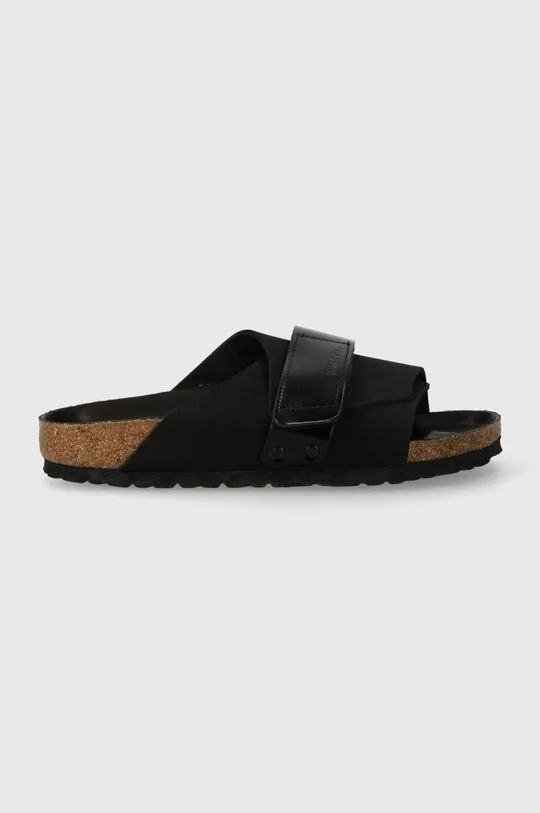 Birkenstock nubuck sliders Kyoto black color 1026516