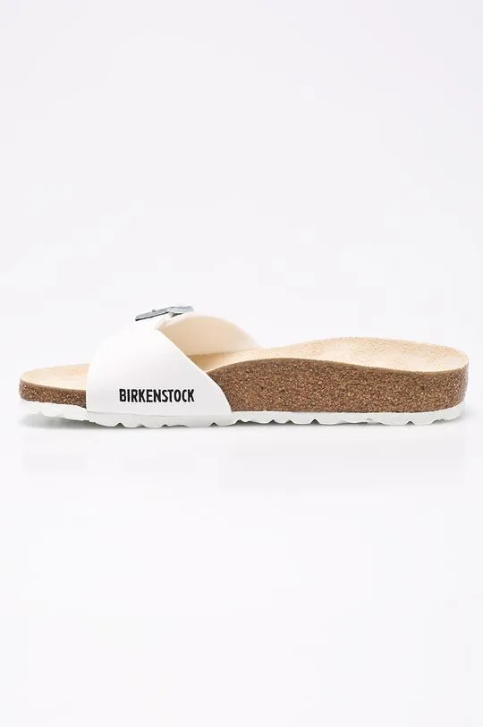 Birkenstock sliders Madrid women's white color