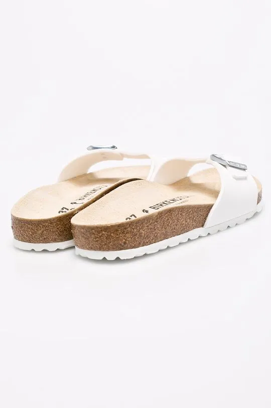 Birkenstock sliders Madrid women's white color