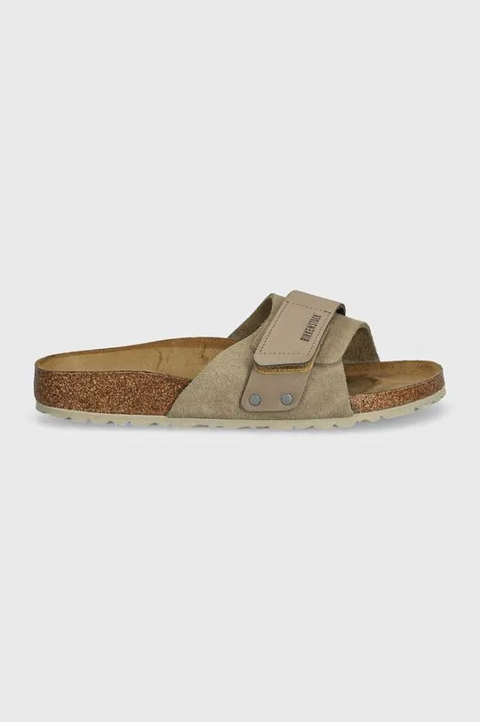 Birkenstock suede sliders Oita women's beige color 1028056