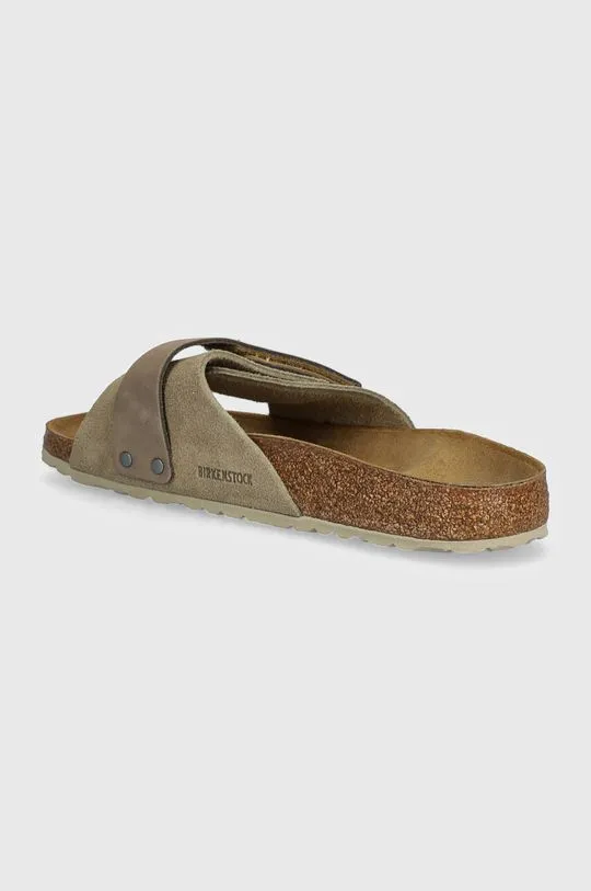 Birkenstock suede sliders Oita women's beige color 1028056