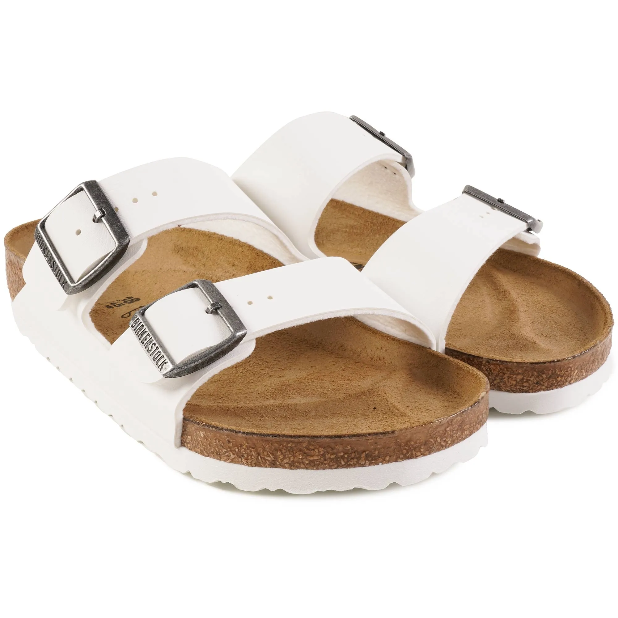 Birkenstock Womens Arizona Birko-Flor - White