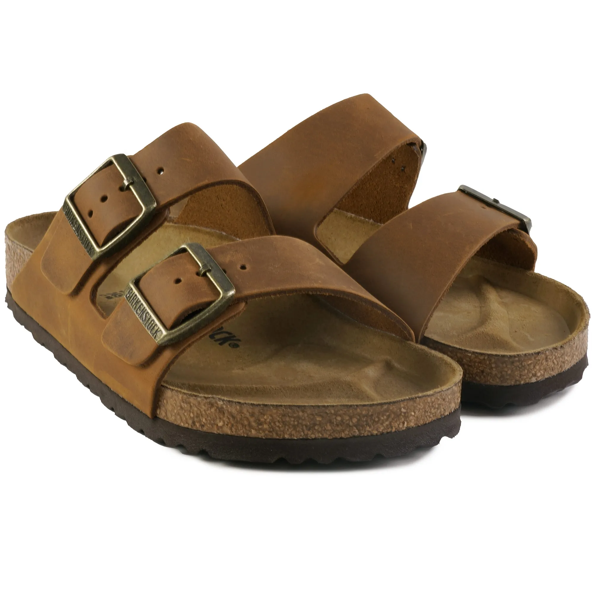 Birkenstock Womens Arizona Natural Leather Oiled - Cognac