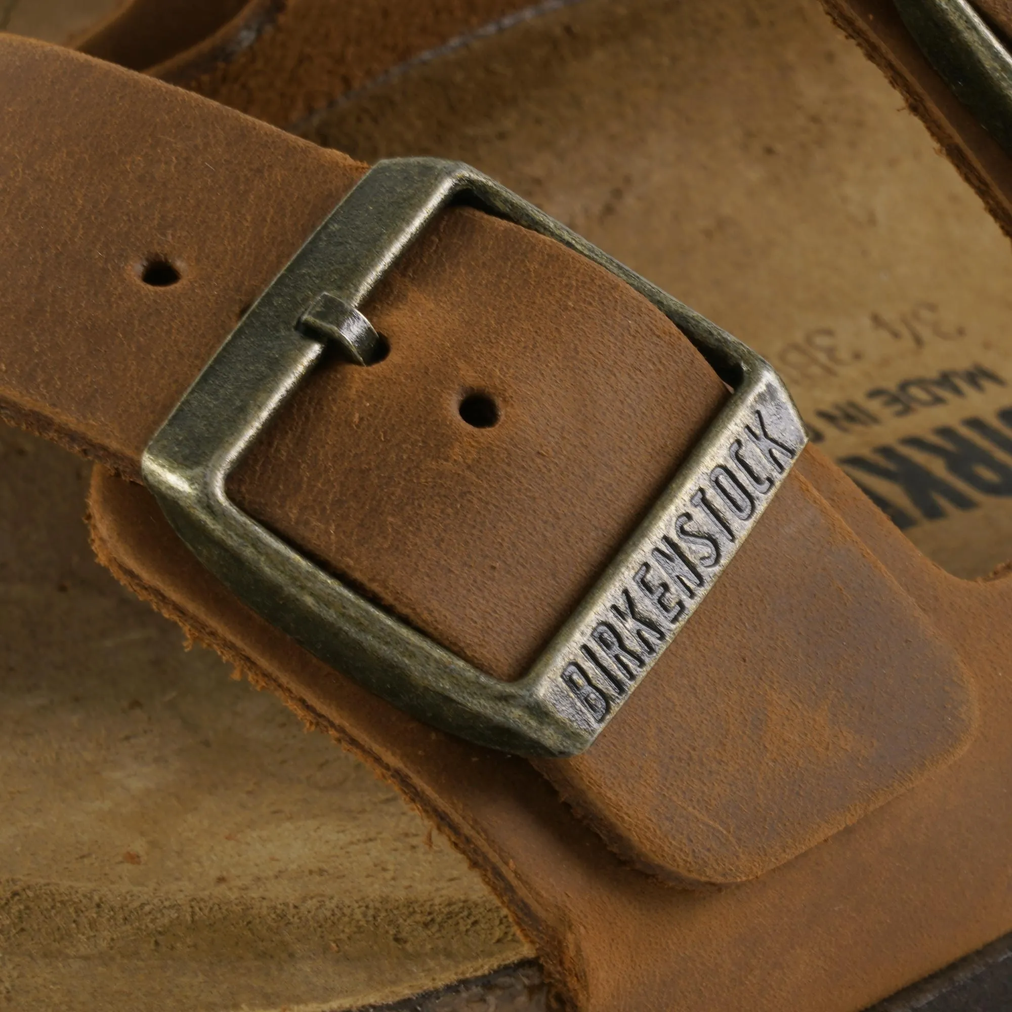 Birkenstock Womens Arizona Natural Leather Oiled - Cognac