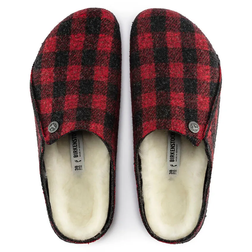 Birkenstock Zermatt Shearling (Men's) - Plaid Red