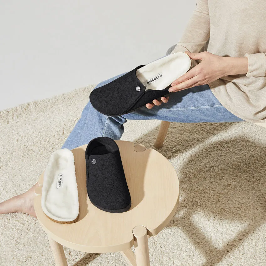 Birkenstock Zermatt Wool Felt Slipper in Anthracite