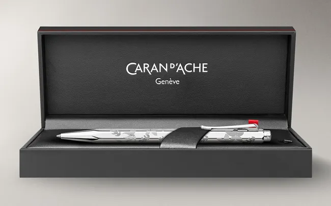 Caran d'Ache Palladium Coated Ecridor Flowers Ball Point Pen