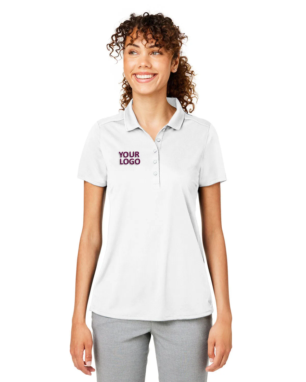 Custom Puma Ladies Gamer Golf Polo, Bright White