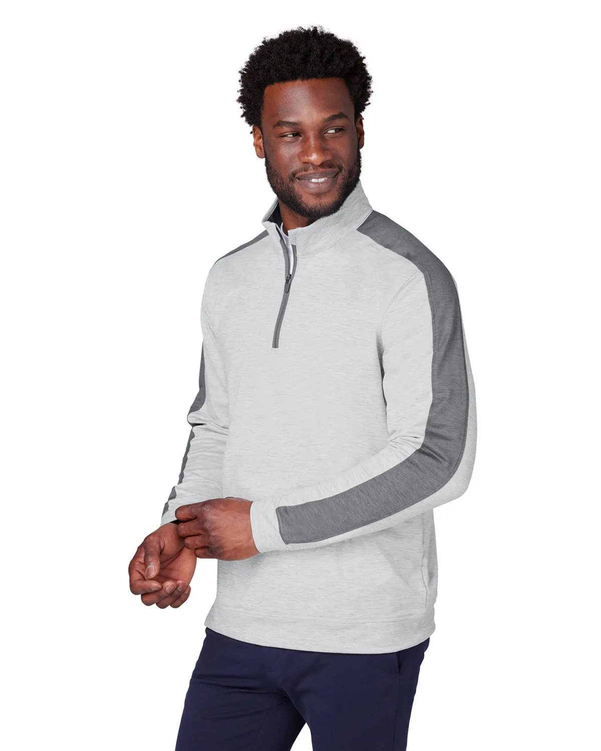 Custom Puma Men's Cloudspun Quarter-Zip, High Rise Heather