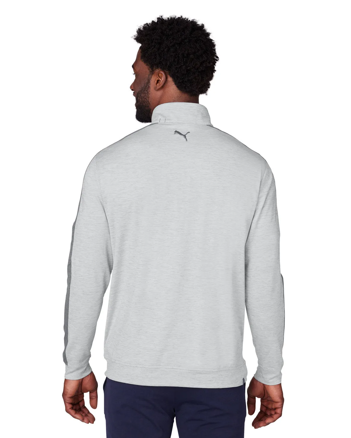 Custom Puma Men's Cloudspun Quarter-Zip, High Rise Heather