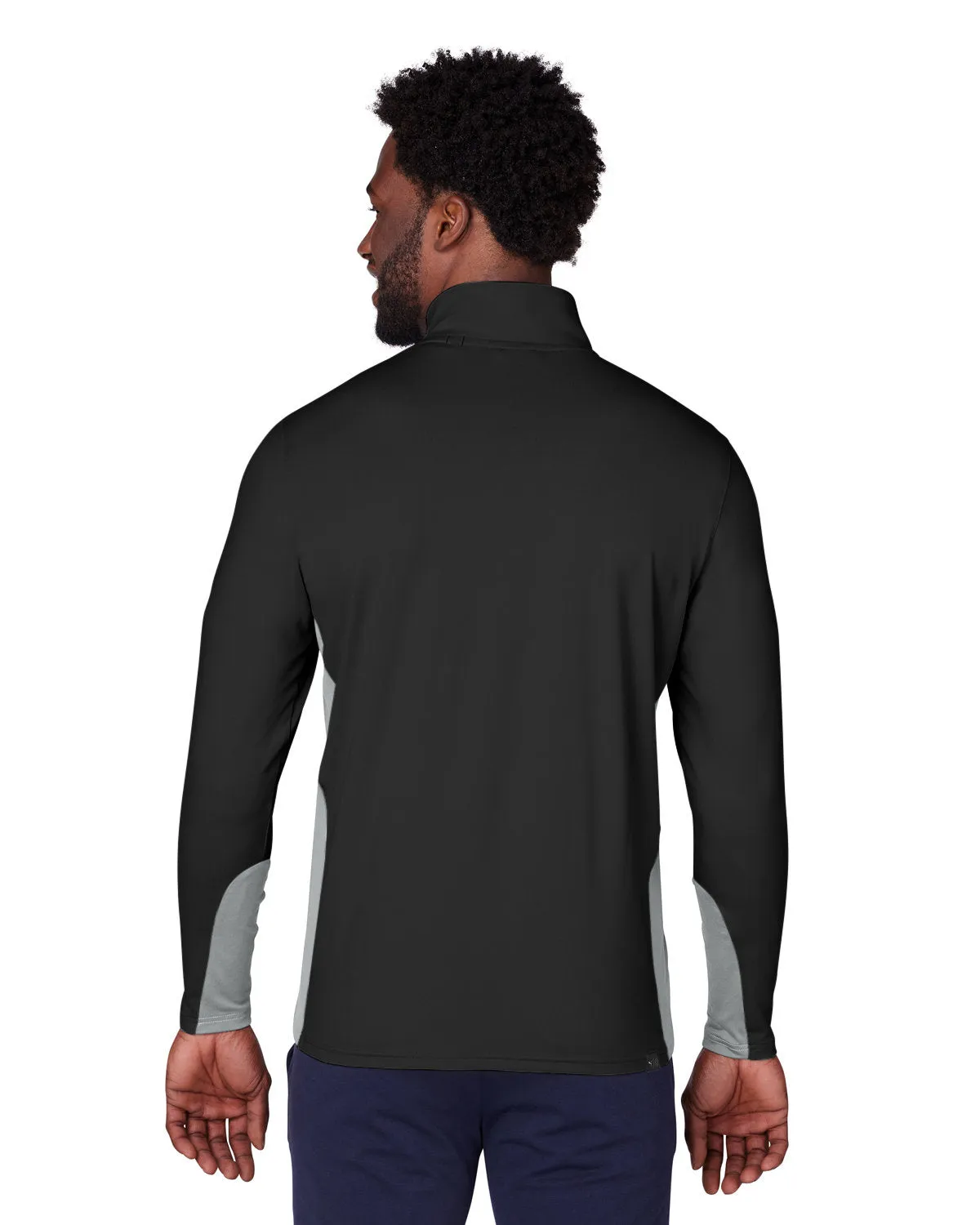 Custom Puma Men's Gamer Golf Quarter-Zip, Puma Black