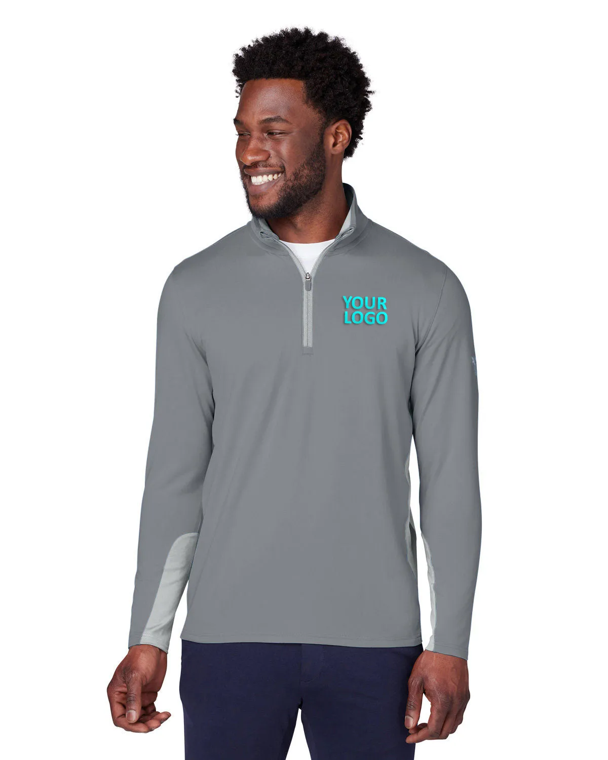 Custom Puma Men's Gamer Golf Quarter-Zip, Quiet Shade