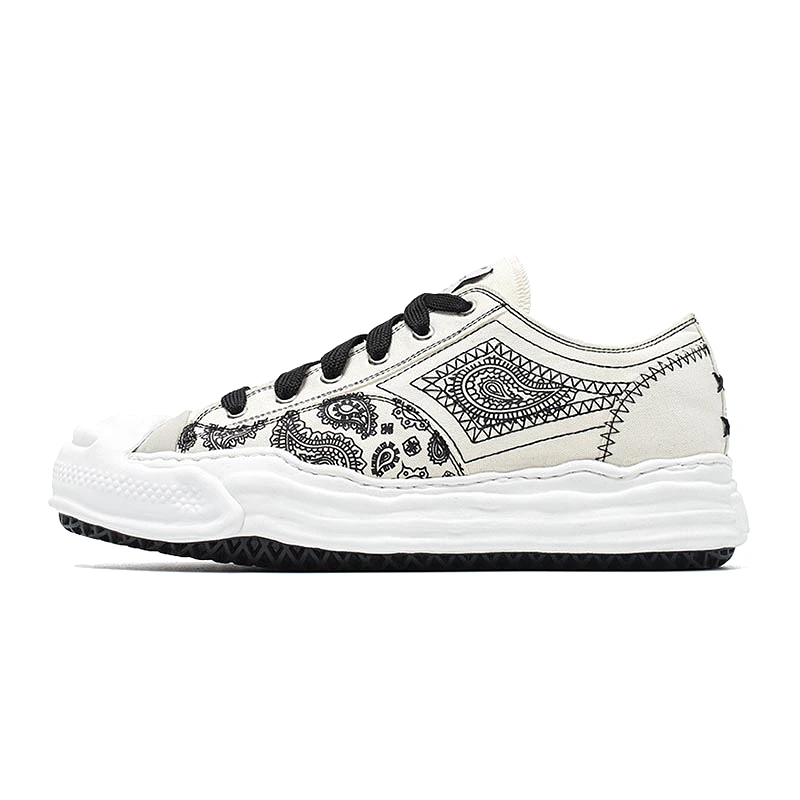 Dissolving Sole Print Platform Casual Shoes White 