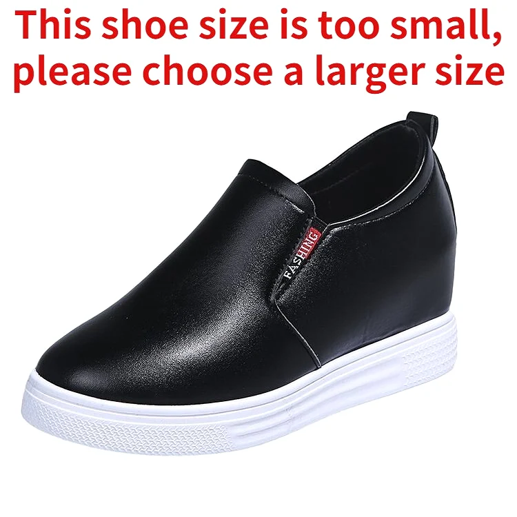 Easy Slip on white Shoes platform non-slip flat leather fashion casual shoes women's flat white shoes women's shoes