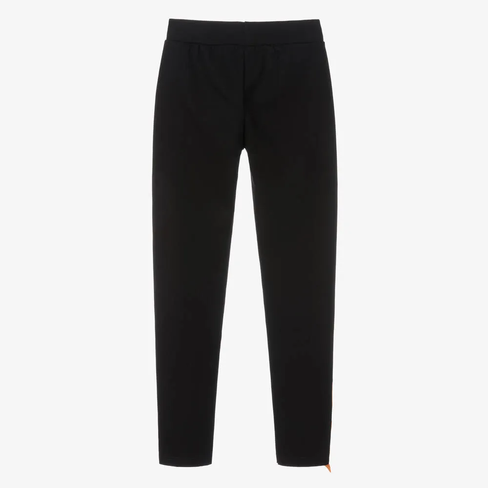 Girls Black Cotton Leggings