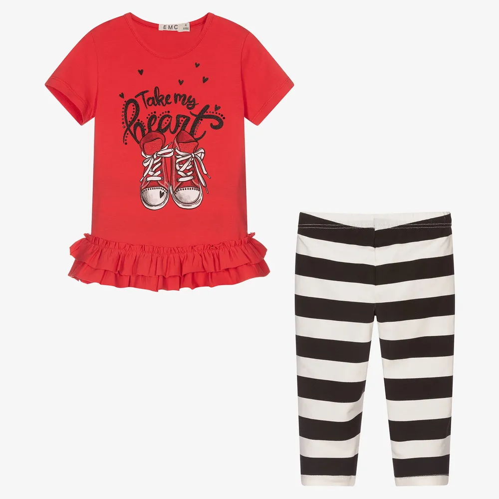 Girls Cotton Leggings Set