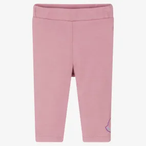 Girls Dusky Lilac Pink Cotton Leggings