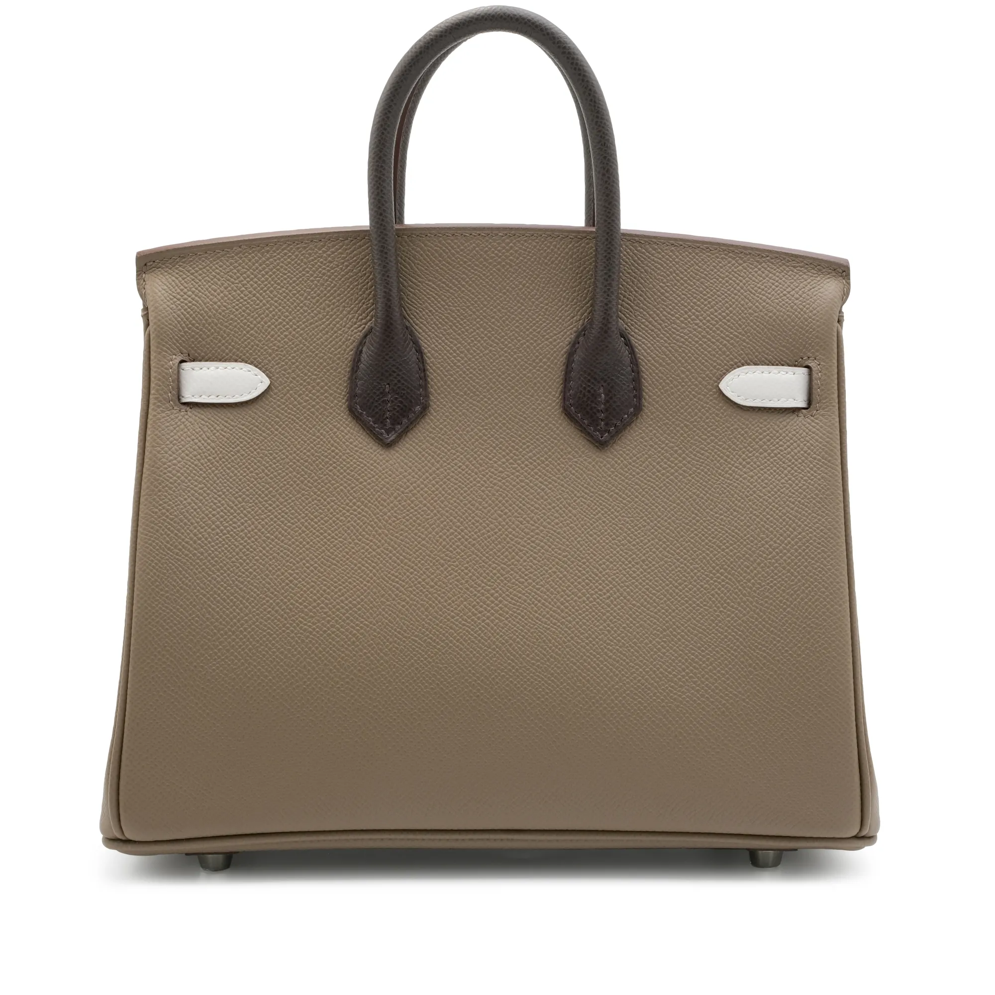 Hermès Etoupe, Gris Pale and Ebene Birkin 25 Palladium Hardware, 2023