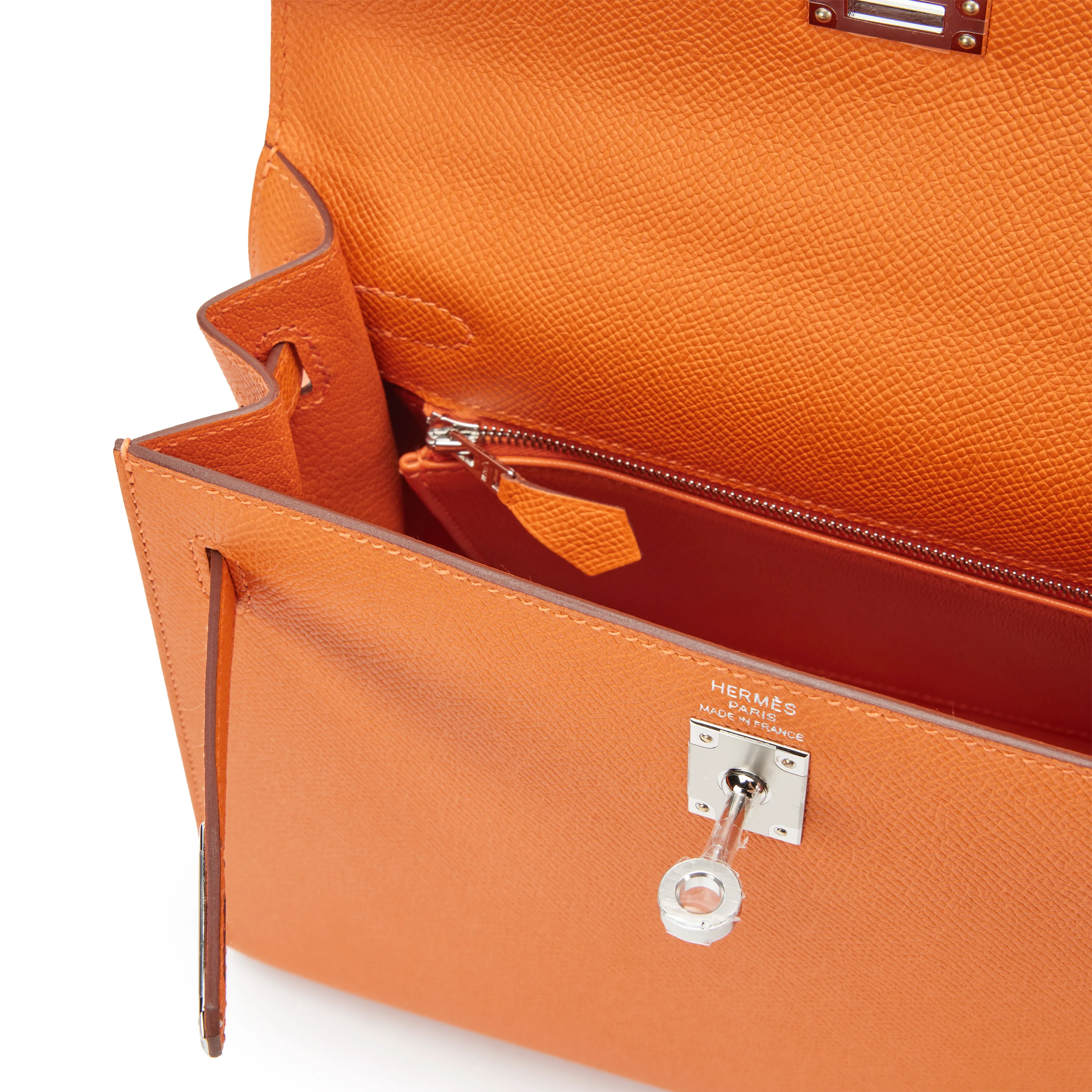 Hermès Orange Epsom Sellier Kelly 25 Palladium Hardware, 2024