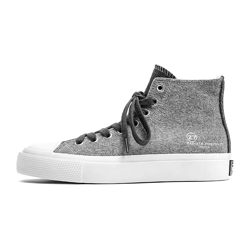 High Top Suede Casual Shoes Grey 