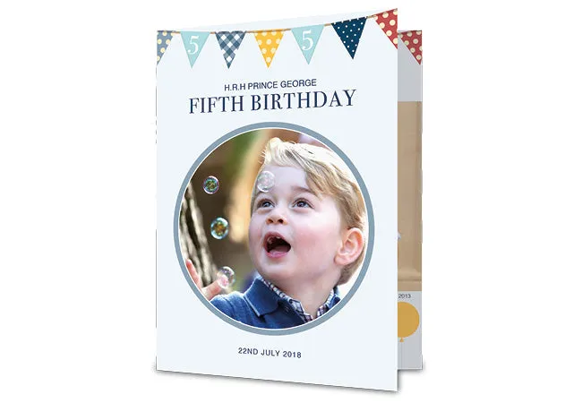 HRH Prince George's 5th Birthday Gold-plated Five Coin Set