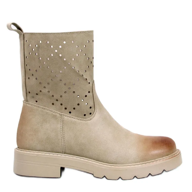 Issey Green openwork boots