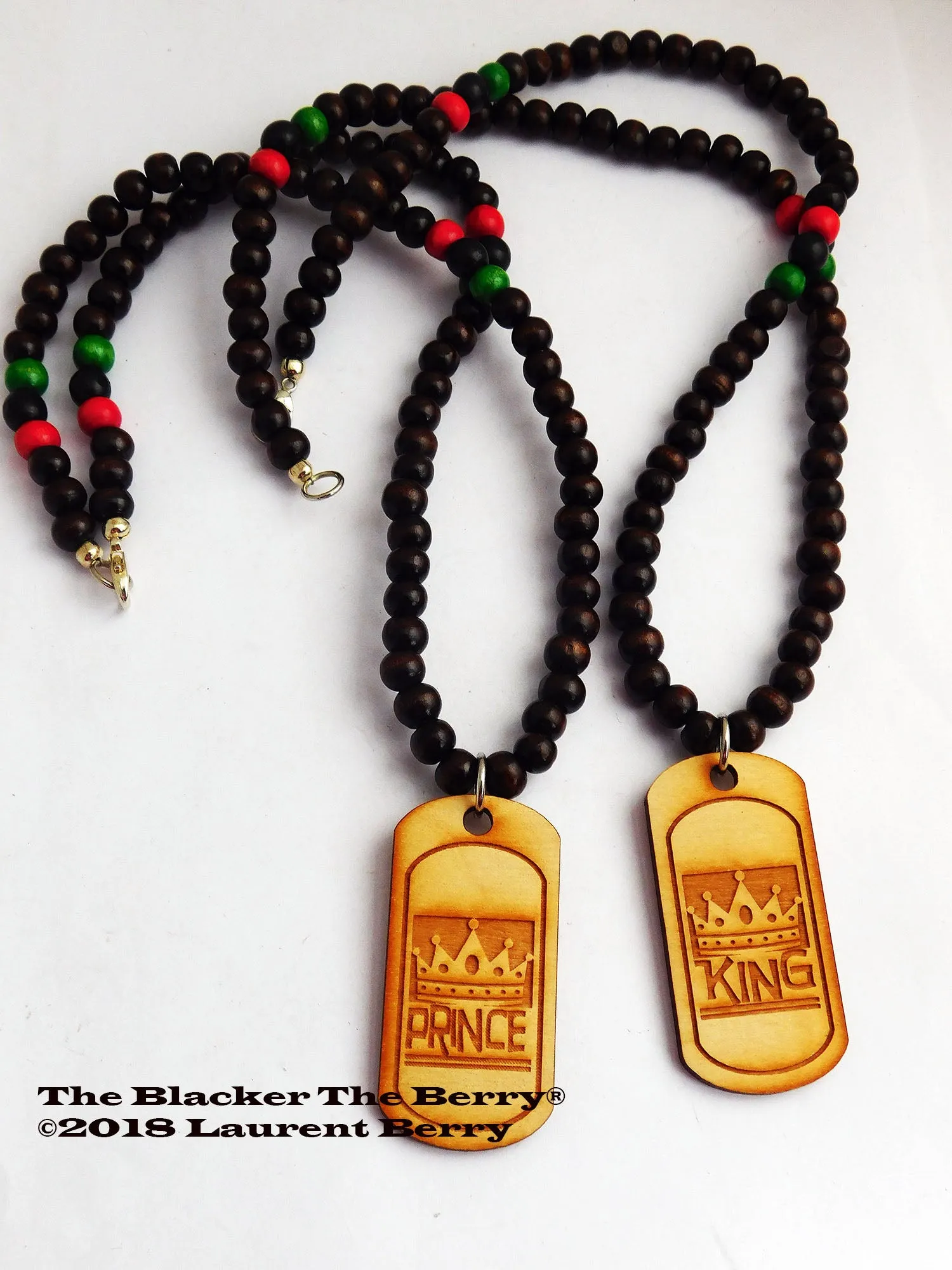 King Prince Necklaces Father Son Jewelry Ethnic Pan African, RBG Black Owned Business