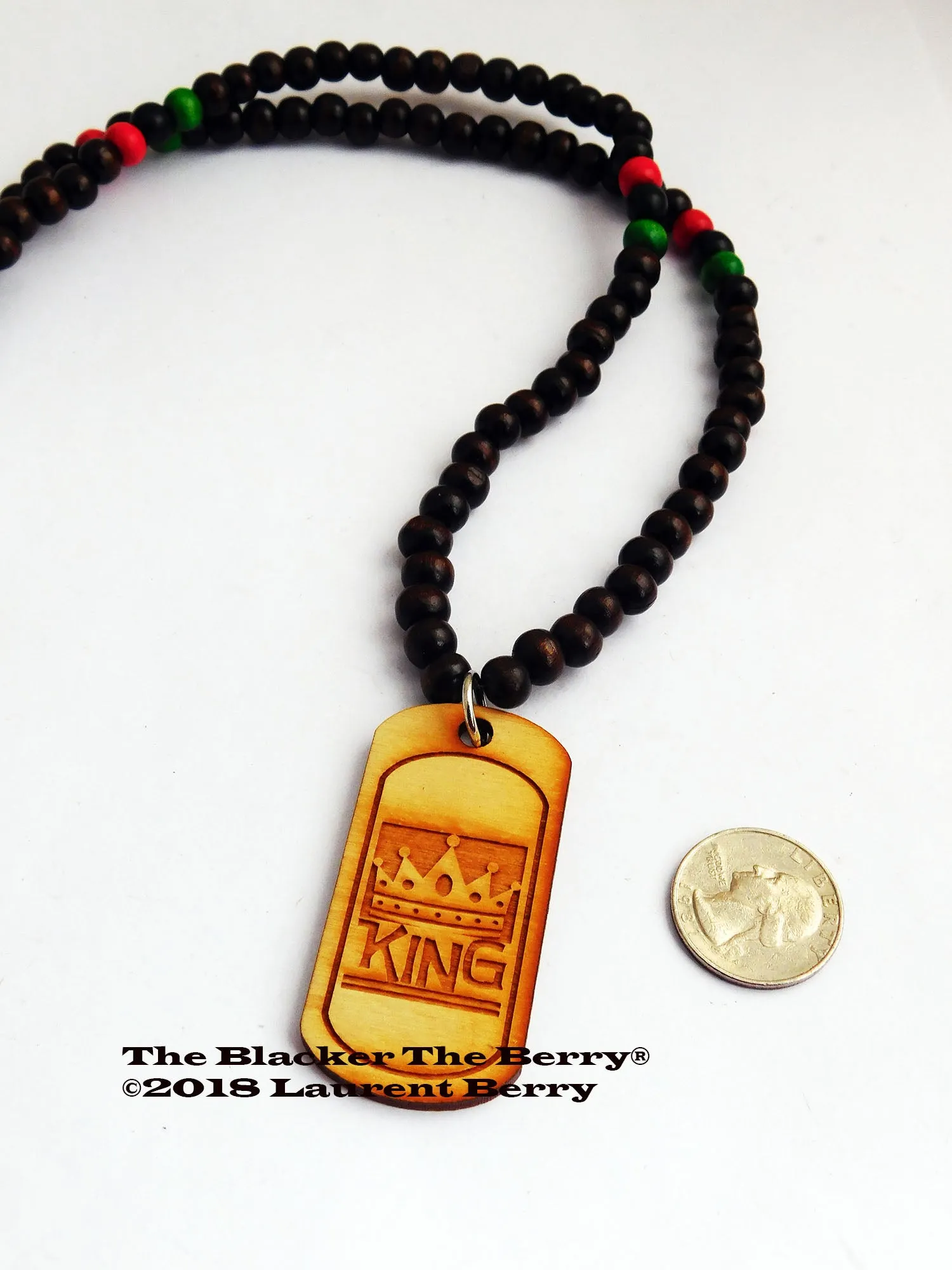 King Prince Necklaces Father Son Jewelry Ethnic Pan African, RBG Black Owned Business