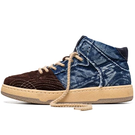 Men Denim High Top Casual Shoes 