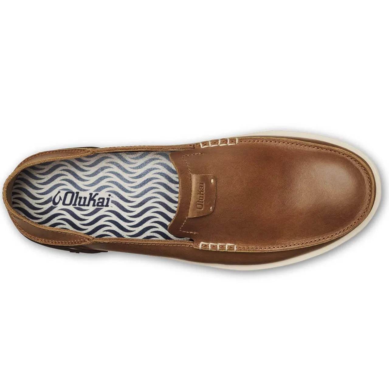 Men's Olukai Kakaha Leather Slip On Loafer - Fox