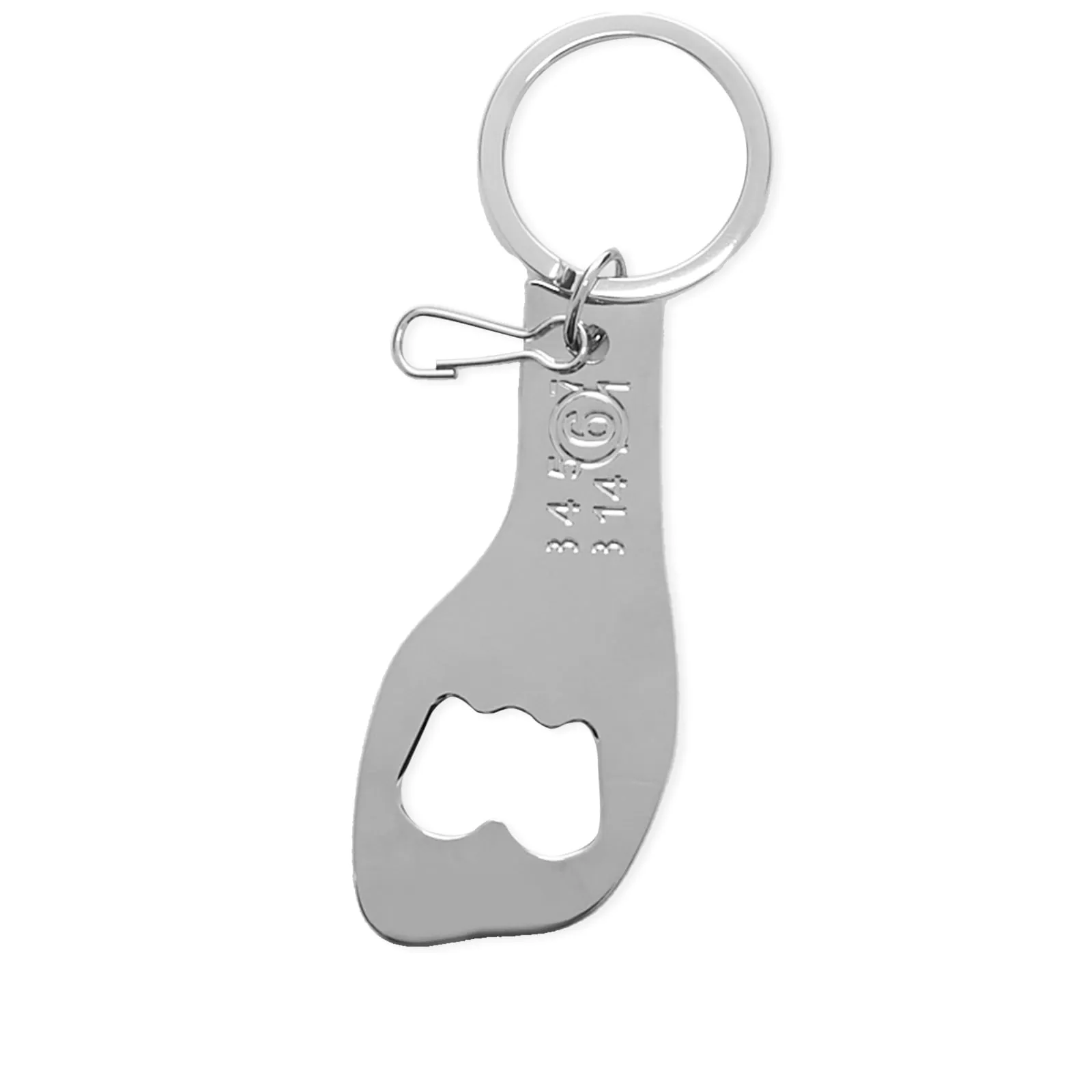 MM6 Maison Margiela Bottle Opener Key RingPolished Palladium