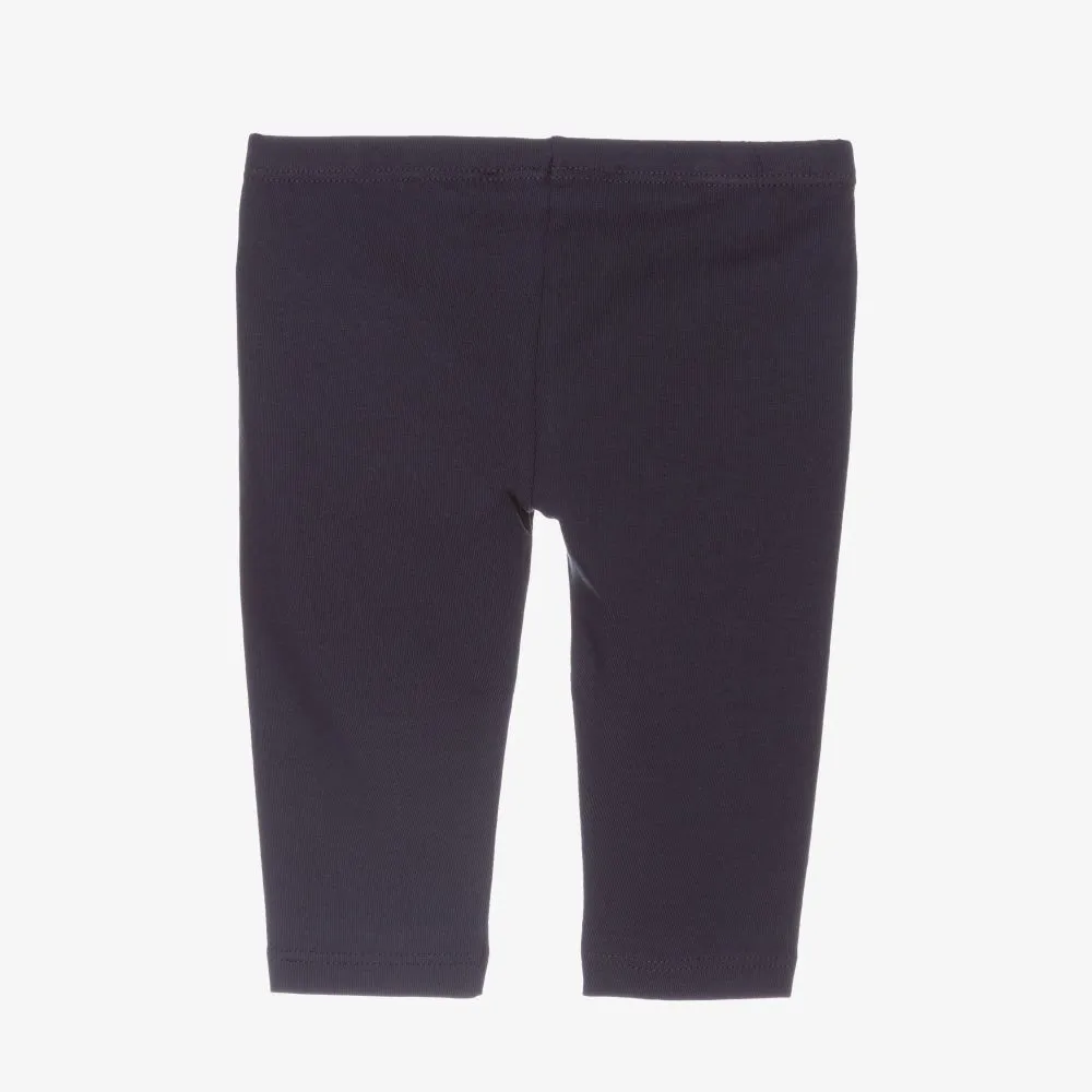 Navy Blue Cotton Leggings