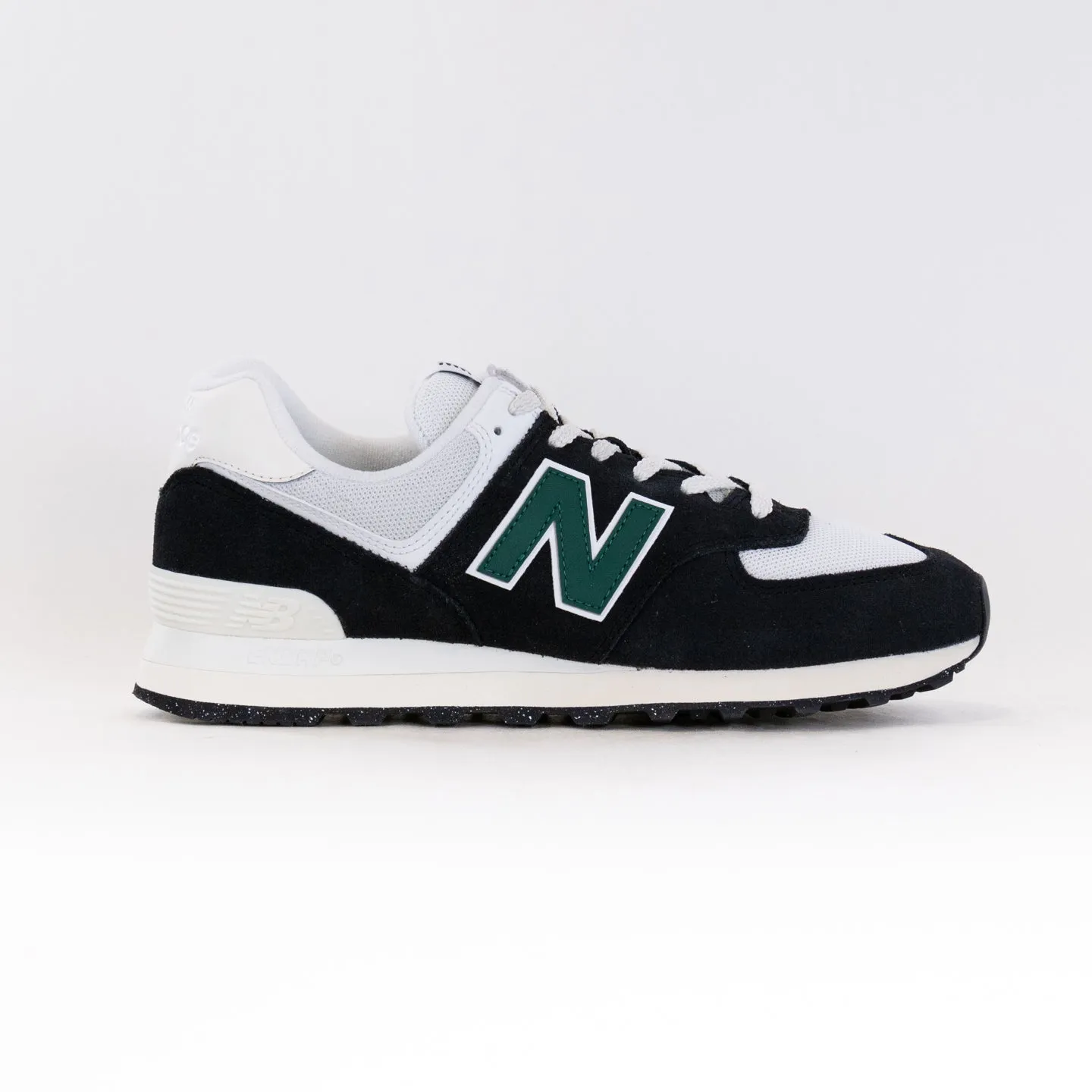 New Balance 574 (UNISEX) - Black/White/Marsh Green