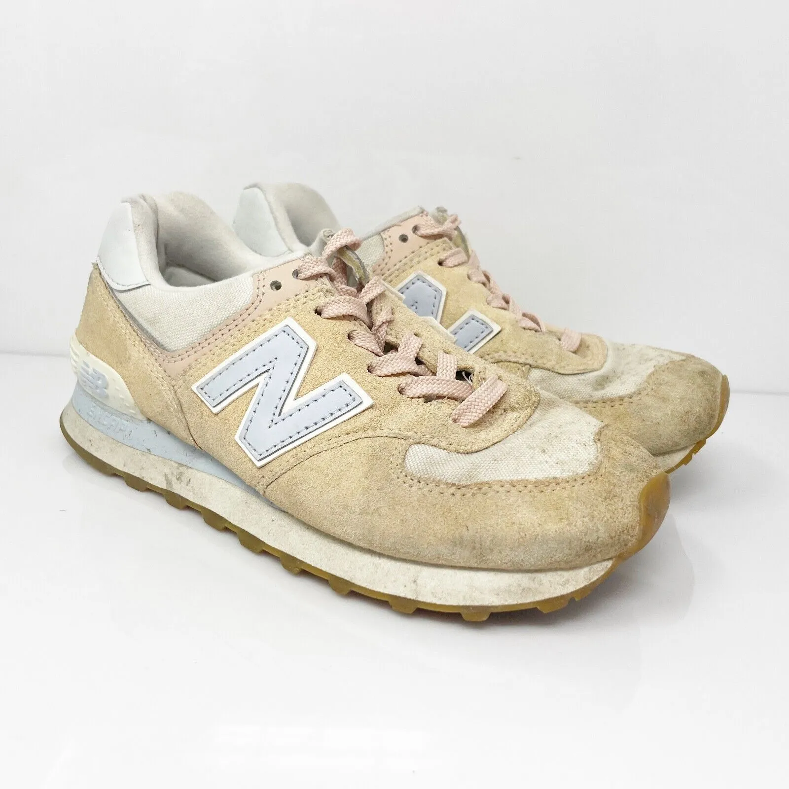 New Balance Womens 574 V2 WL574NE2 Beige Casual Shoes Sneakers Size 6 B