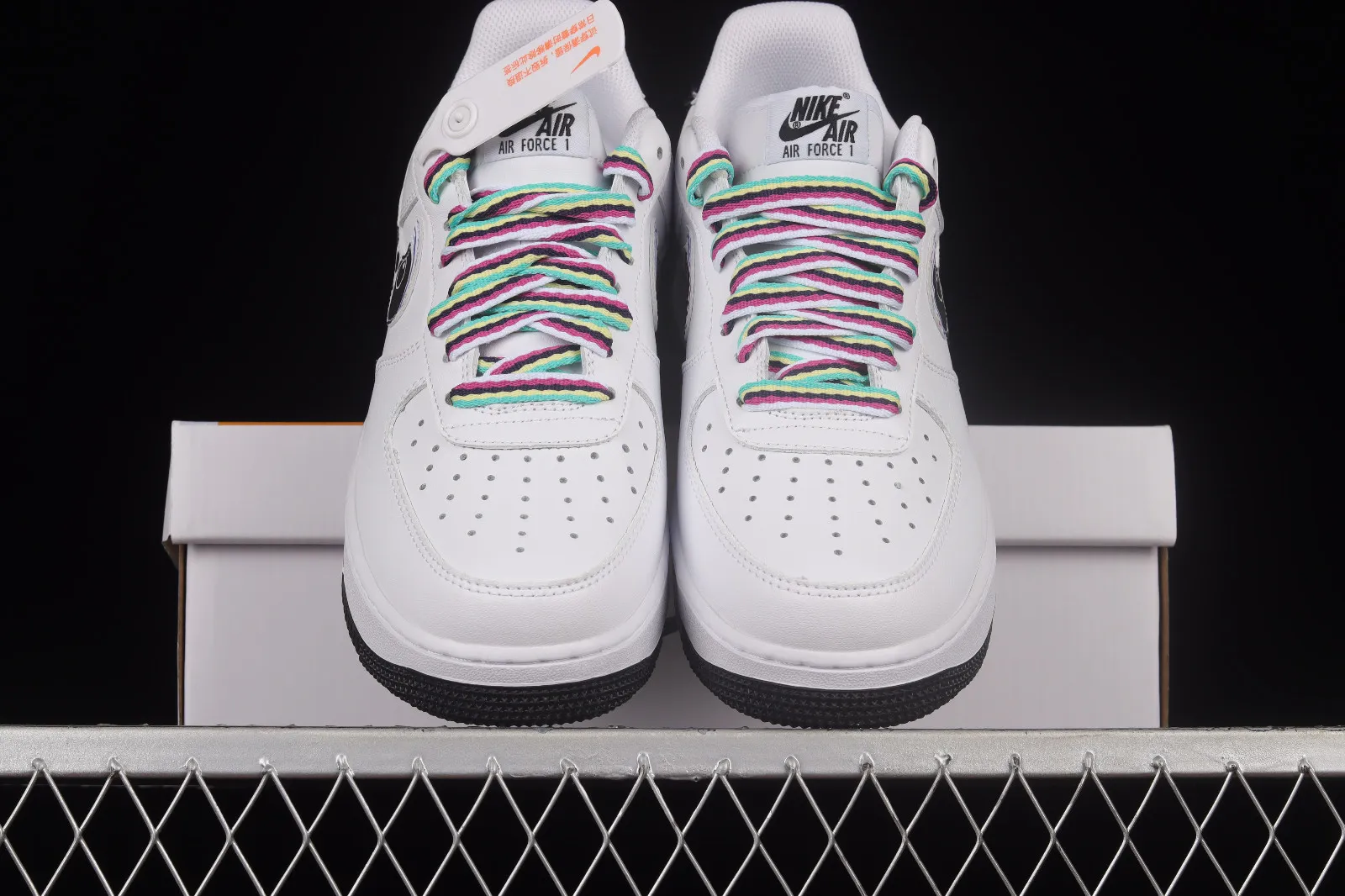 Nike Air Force 1 07 Low BingDunDun White Black Multi-Color BJ2022-100