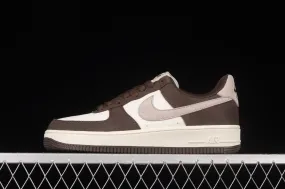 Nike Air Force 1 07 Low White Mocha Brown Shoes NT9988-818