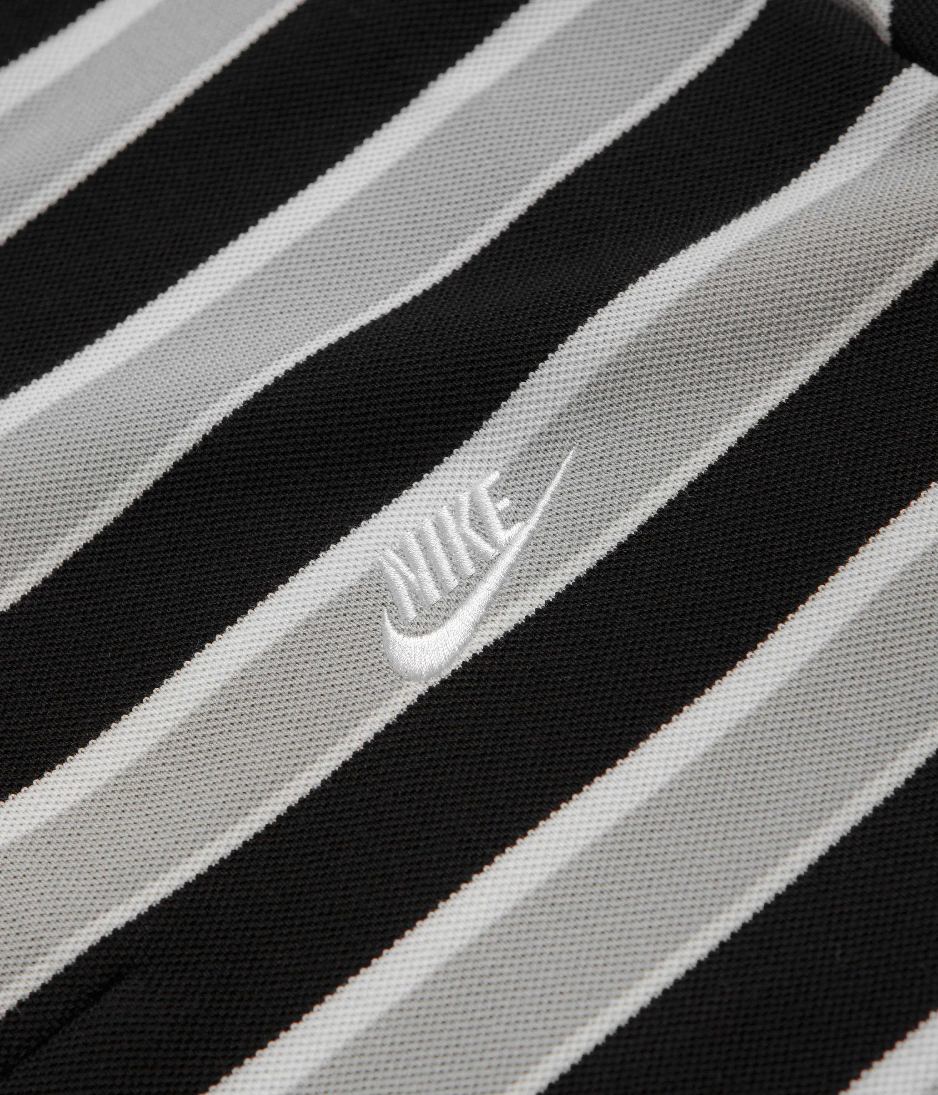 Nike Club Striped Polo Shirt - Black / White