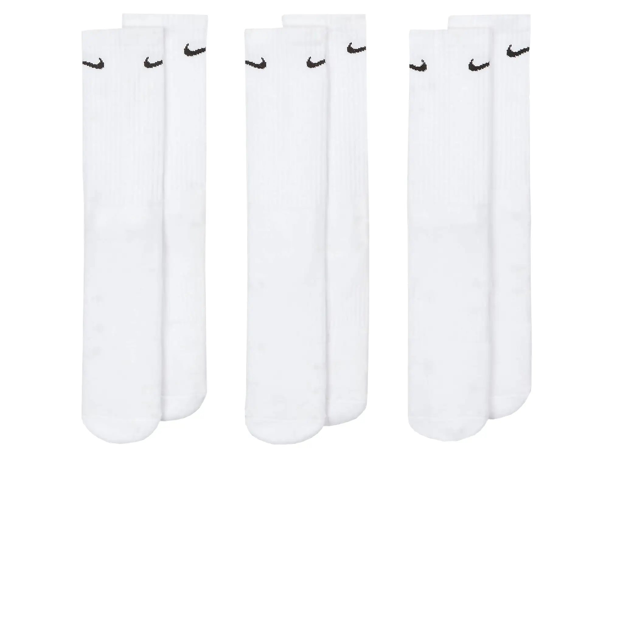 Nike Everyday Lightweight Training White Crew Socks - 3 Pairs