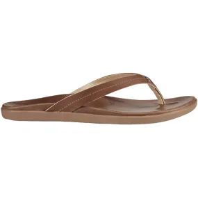 Olukai Women's Honu Leather Sandal  - Tan/Tan 20436-3434